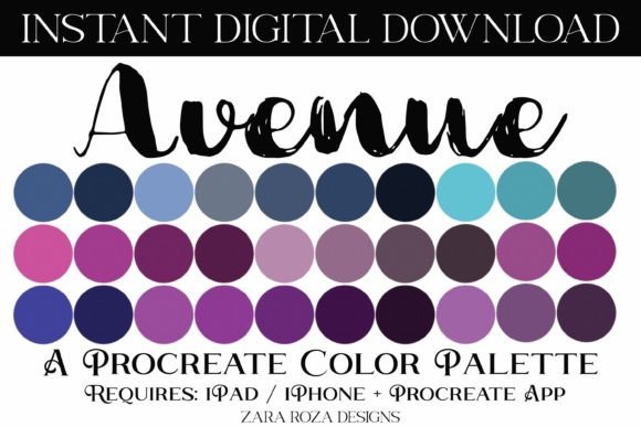 Avenue Procreate Color Palettes: Elevating Digital Art with Rustic Pastel Tones