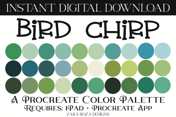 Bird Chirp Procreate Color Palette: A Vibrant Foundation for Digital Artists