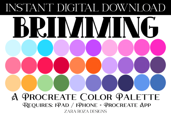 Brimming Procreate Color Palette Guide