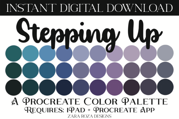Elevate Your Digital Art with the Stepping Up Procreate Color Palette