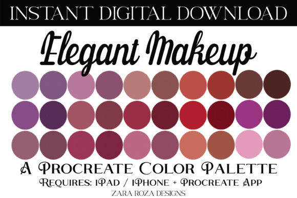Elevating Digital Art with the Elegant Makeup Procreate Color Palette
