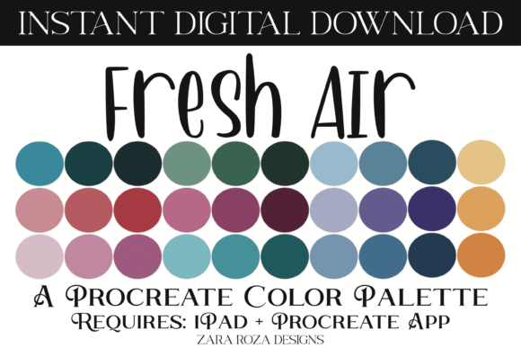 Fresh Air Procreate Color Palette: Your Digital Brush for Calm and Creativity