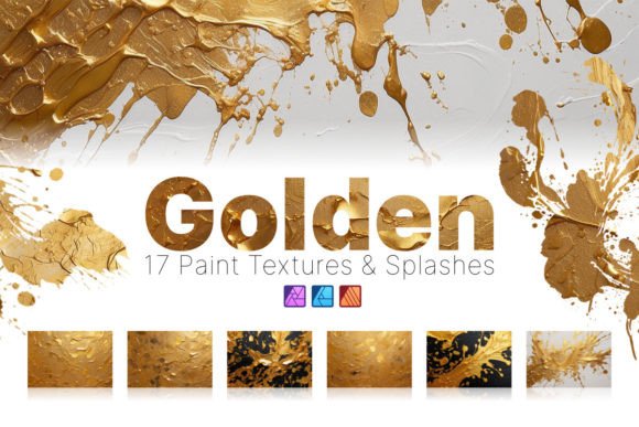 Golden Paint Textures - Affinity Assets: Elevating Design with Opulence