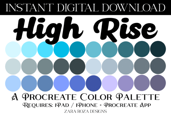 High Rise Procreate Color Palette Guide