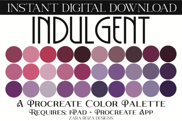 Indulgent Procreate Color Palette: A Curated Journey Through Mood and Magic
