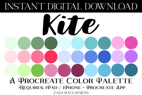 Kite Procreate Color Palette for Digital Art