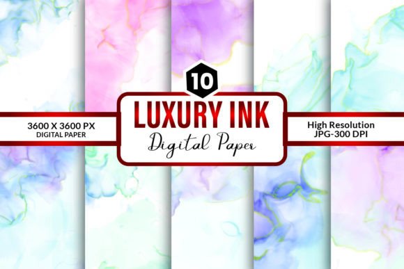 Luxury Ink Digital Papers Background