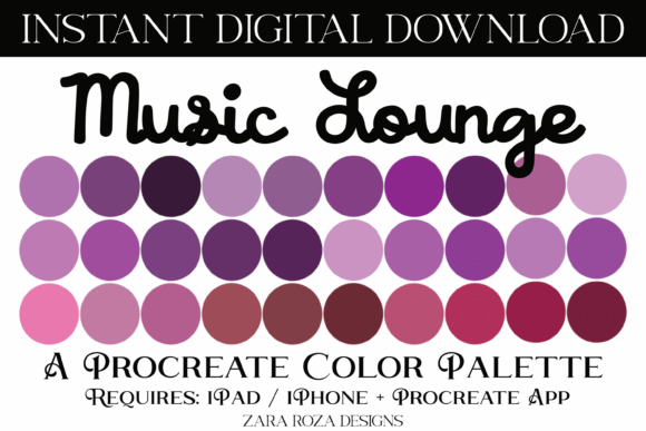 Music Lounge Procreate Color Palette: A Rustic Pastel Guide for Digital Creators