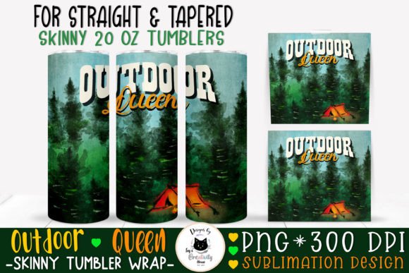Outdoor Camping Tumbler Design: Hand-Painted Scenery