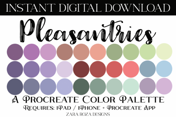 Pleasantries Procreate Palette: A Calm Digital Color Guide