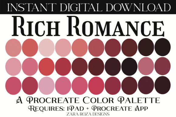 Rich Romance Procreate Color Palette