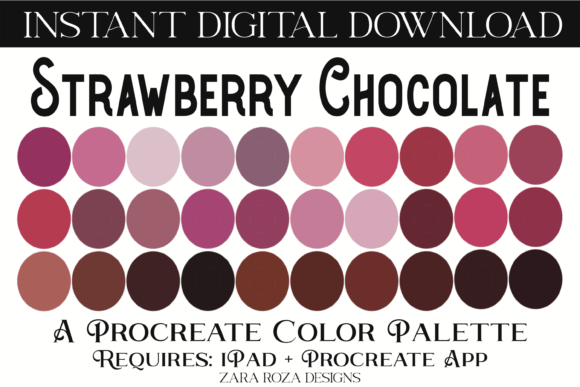 Strawberry Chocolate Procreate Palette: A Magical Digital Art Resource
