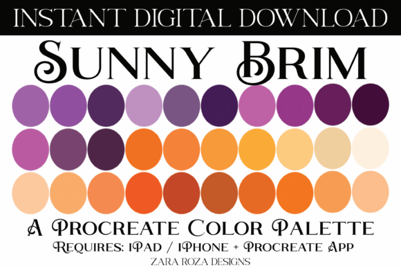 Sunny Brim Procreate Color Palette Guide