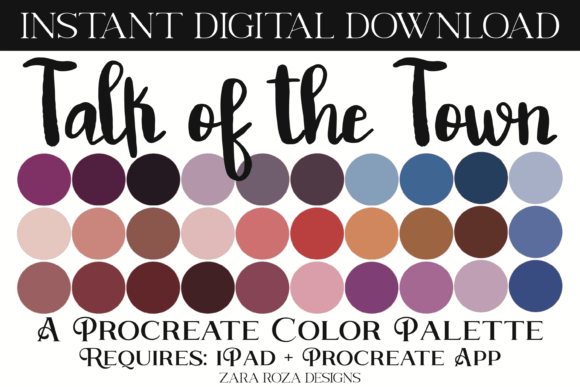 Talk of the Town Procreate Color Palette: A Rustic Pastel Guide for Digital Creators