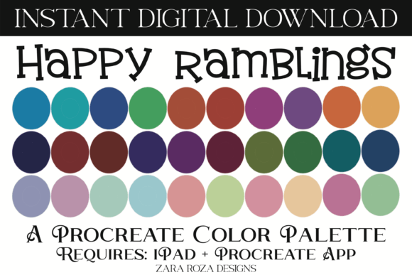 Unlocking Creative Potential with the Happy Ramblings Procreate Color Palette