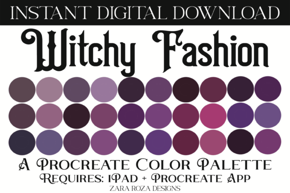Unlocking the Mystical: The Witchy Fashion Procreate Color Palette for Digital Artists