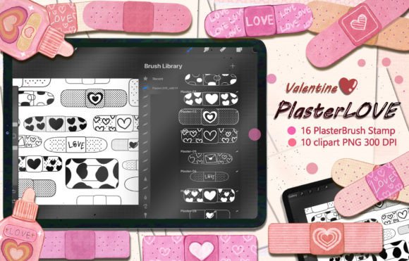 Valentine Plaster Clipart Brush Stamp: A Practical Review for Digital Creators