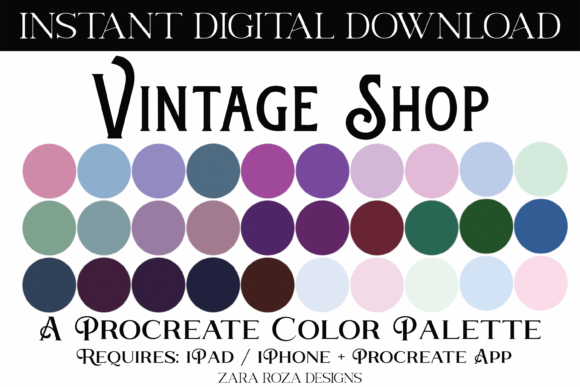 Vintage Shop Procreate Color Palette: A Strategic Asset for Digital Creators