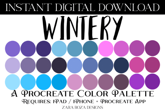 Wintery Procreate Color Palette: A Guide to Digital Art and Planning